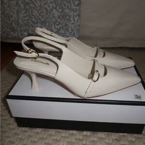 Larroudé Ines Pointed Toe Slingback Pump